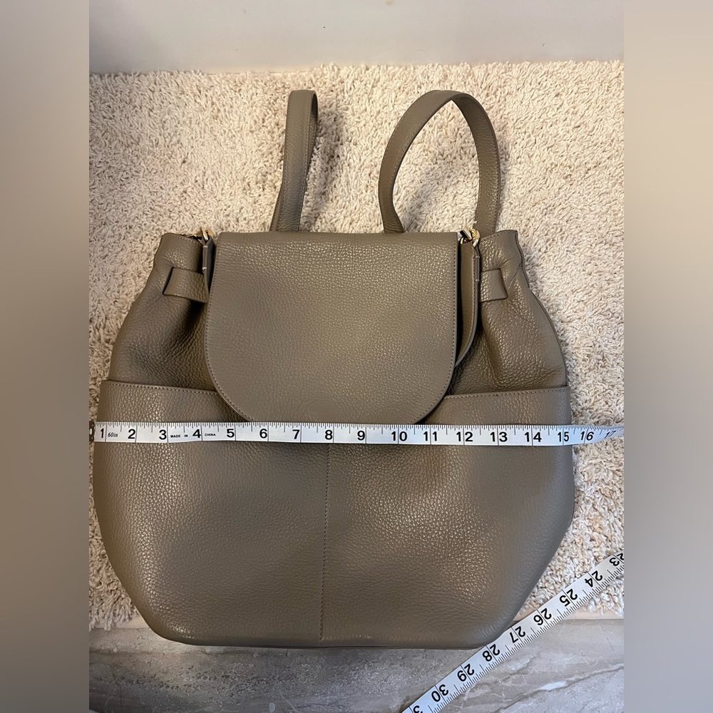 Cuyana leather backpack 13 inch. Stone color.